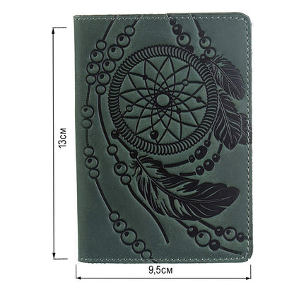 Passport Cover SHVIGEL 13836 Green Genuine Leather for Stylish Protection