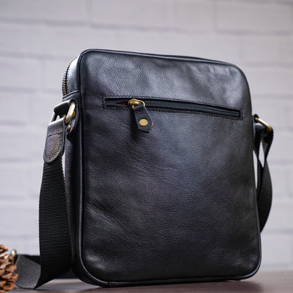 Men's Leather Bag SHVIGEL 19111 Black Genuine Leather Durable Design