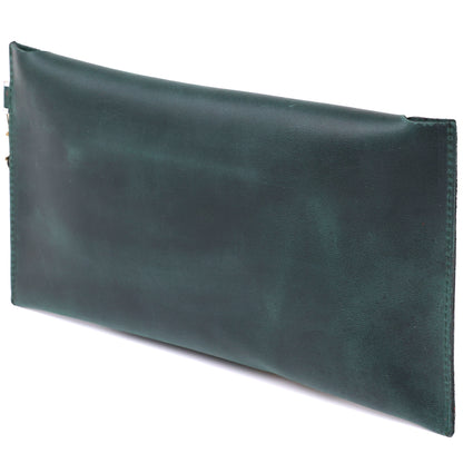 Vintage Matte Women's Travel Cosmetic Bag SHVIGEL 16430 Green Made of Genuine Leather