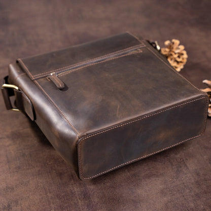 Men's Leather Bag SHVIGEL 11095 Brown Natural Leather High-Quality Design