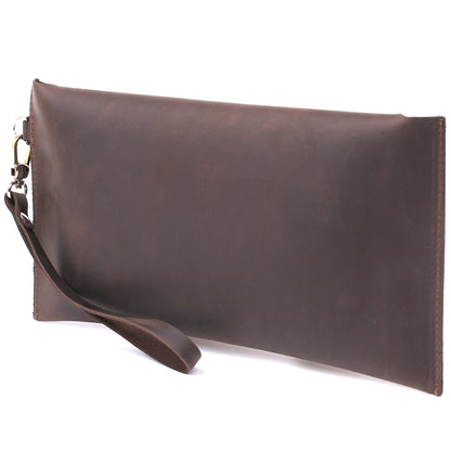 Vintage Leather Travel Cosmetic Bag SHVIGEL 16428 Brown Natural Leather Quality