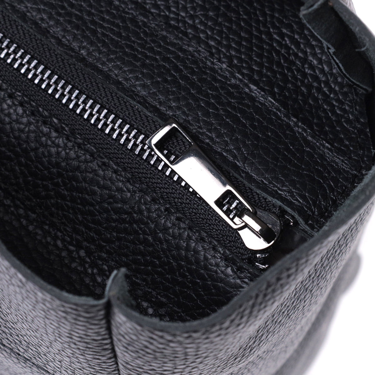 Comfortable Black Leather Shopper Bag SHVIGEL 22845 Made in Ukraine
