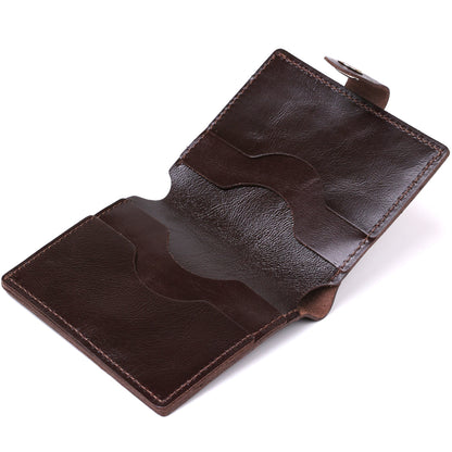 Classic Men's Wallet SHVIGEL 16506 Brown Genuine Leather from Ukraine