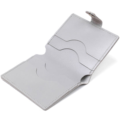 Practical SHVIGEL Leather Wallet 16514 Grey Handmade from Natural Leather