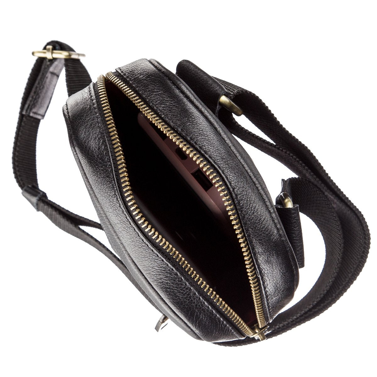 Men's Leather Bag SHVIGEL 19102 Black Natural Leather Stylish Design