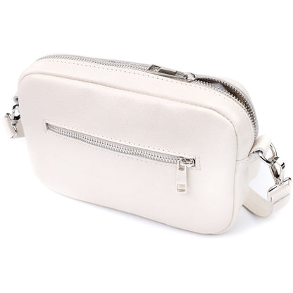 Classic Women's Crossbody Bag SHVIGEL 22839 Beige Natural Leather Design