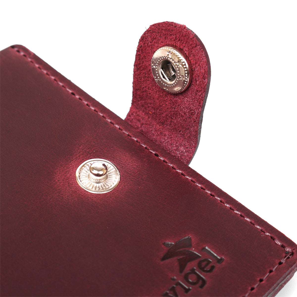Fashionable Vintage Women's Wallet SHVIGEL 16499 Burgundy Natural Leather