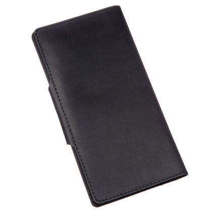 Vintage Leather Wallet SHVIGEL 16165 Black Natural Leather for Men