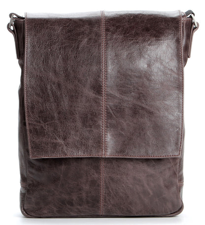 Leather Bag SHVIGEL 00796 Brown Natural Leather Handmade in Ukraine