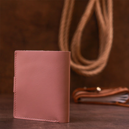 Women's Genuine Leather Wallet SHVIGEL 16509 Pink - Crafted in Ukraine from High-Quality Leather