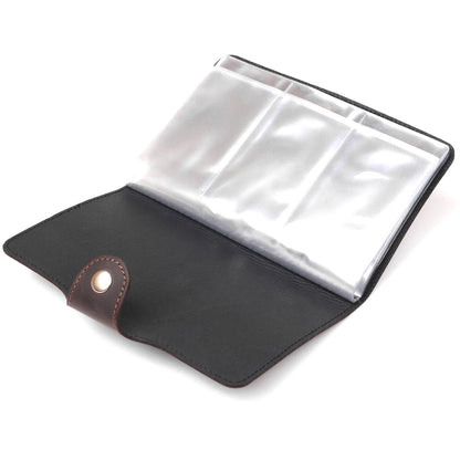 Large SHVIGEL Business Card Holder 13904 Brown Leather for Visiting Cards