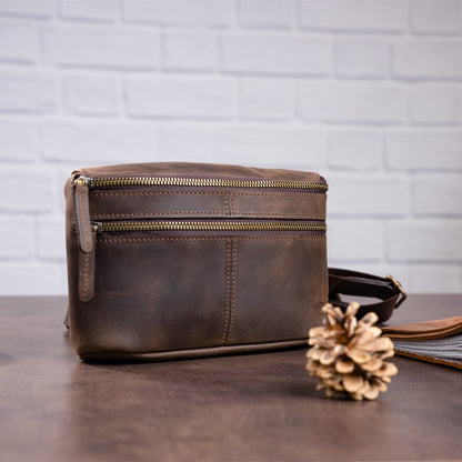 Men's Leather Bag SHVIGEL 11094 Brown Natural Leather High-Quality Craftsmanship