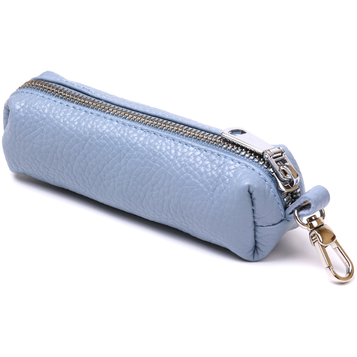 High-Quality Leather Key Holder SHVIGEL 16542 Blue, Natural Leather, Made in Ukraine