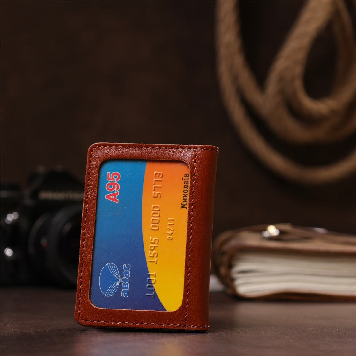 Genuine Leather Driver's License Cover SHVIGEL 16137 Ukraine Natural Leather Black