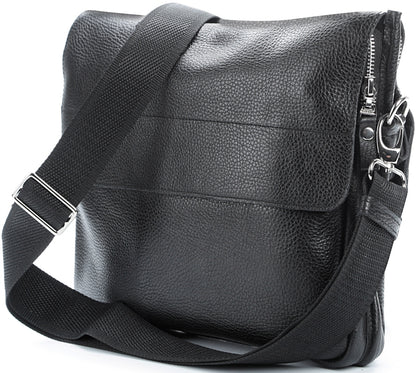 Leather Bag SHVIGEL 00997 Black - Natural Leather Handmade from Ukraine