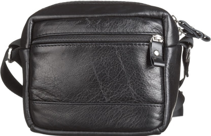 Men's Leather Bag SHVIGEL 15213 Black Genuine Leather Handmade from Ukraine