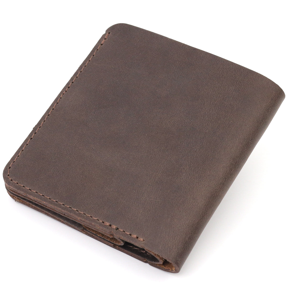 Vintage Leather Wallet SHVIGEL 16601 Brown Natural Leather Handmade Design