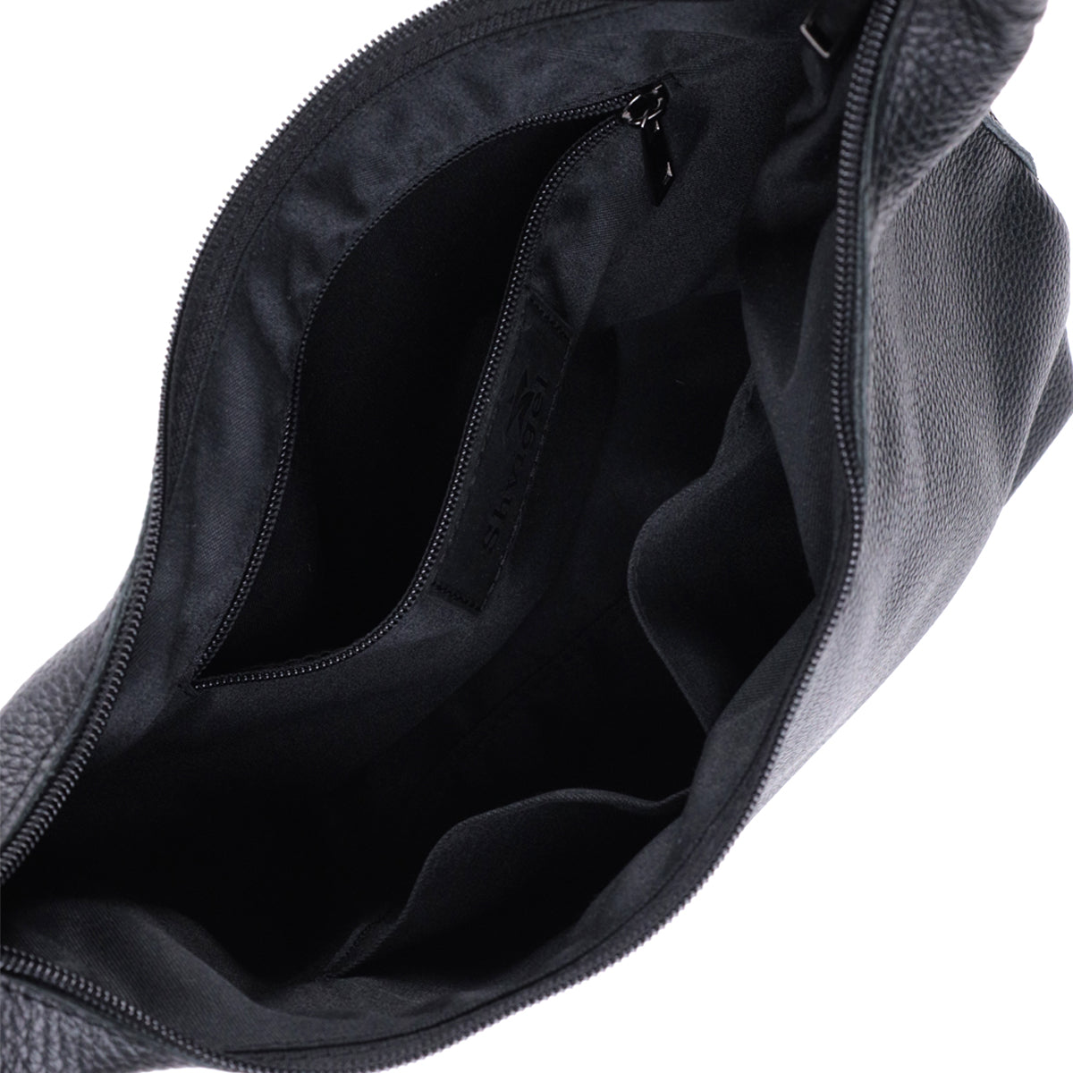 Shoulder Bag SHVIGEL 22827 Black Natural Leather Flotar - Made in Ukraine