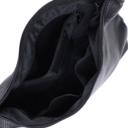 Shoulder Bag SHVIGEL 22827 Black Natural Leather Flotar - Made in Ukraine