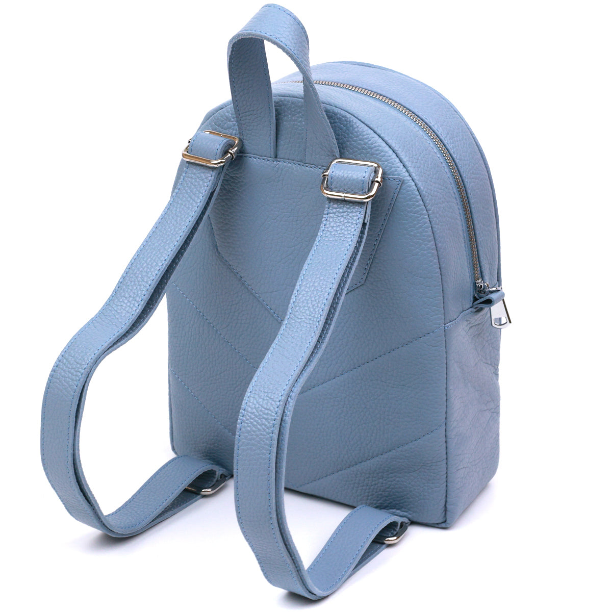 Leather Women's Backpack SHVIGEL 16303 Blue Genuine Leather Made in Ukraine