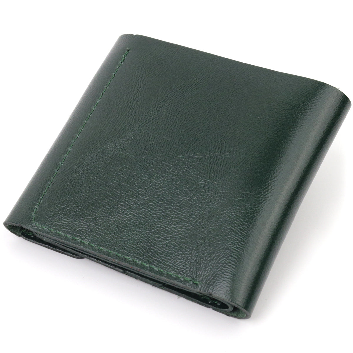 Universal Leather Wallet SHVIGEL 16619 Green Made in Ukraine, Genuine Leather