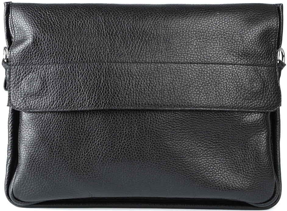 Leather Bag SHVIGEL 00997 Black - Natural Leather Handmade from Ukraine