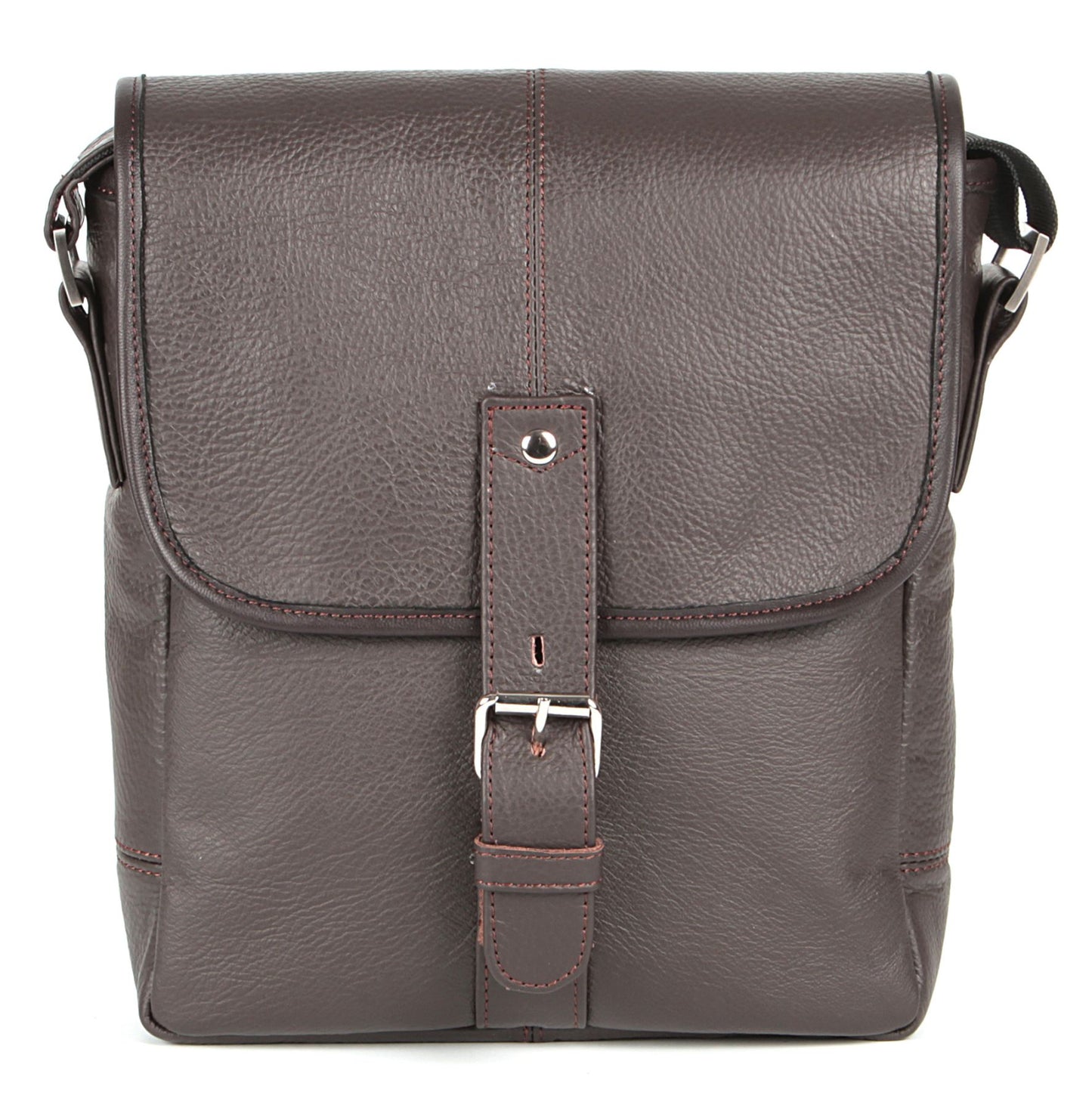 Leather Handbag SHVIGEL 00854 Brown - Genuine Leather, Made in Ukraine