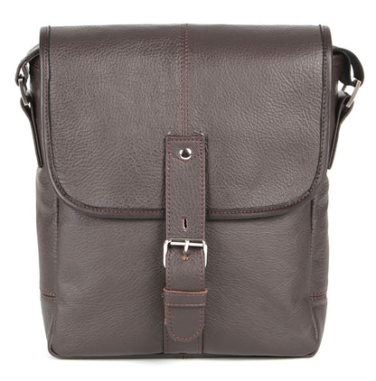 Leather Handbag SHVIGEL 00854 Brown - Genuine Leather, Made in Ukraine