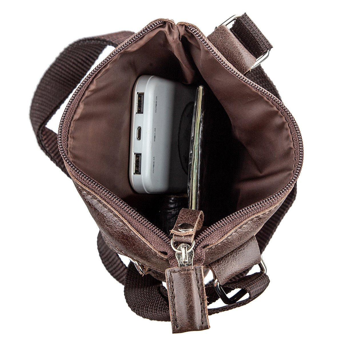 Leather Bag SHVIGEL 11136 Made in Ukraine Brown Genuine Leather Fashion Accessory