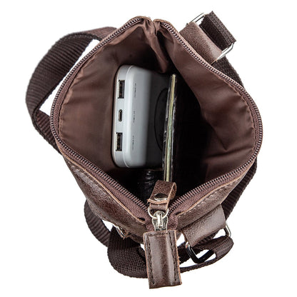 Leather Bag SHVIGEL 11136 Made in Ukraine Brown Genuine Leather Fashion Accessory