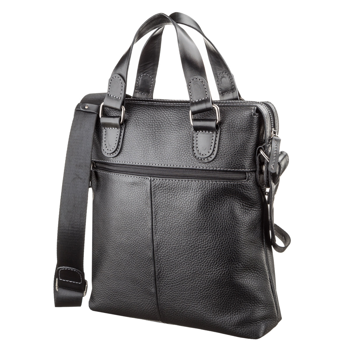 Leather Men's Bag SHVIGEL 11114 Black Natural Leather Stylish Design