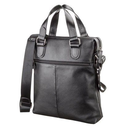 Leather Men's Bag SHVIGEL 11114 Black Natural Leather Stylish Design