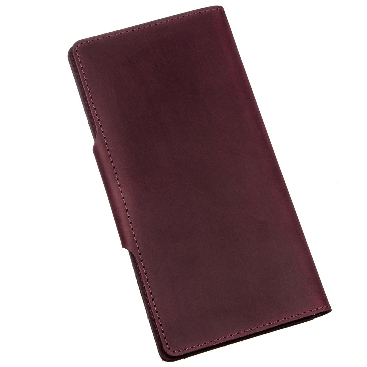 Women's Vintage Leather Wallet SHVIGEL 16166 Burgundy Natural Leather Design
