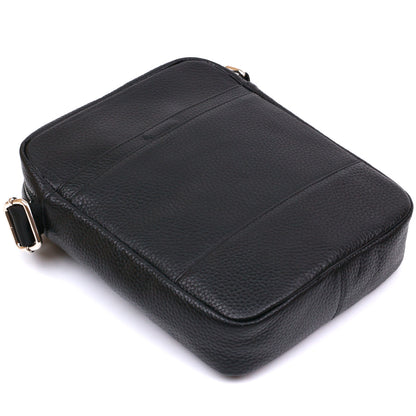 Men's Shoulder Bag SHVIGEL 16334 Black Genuine Leather Practical Design