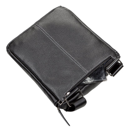 Men's Leather Bag SHVIGEL 11102 Black Genuine Leather Made in Ukraine