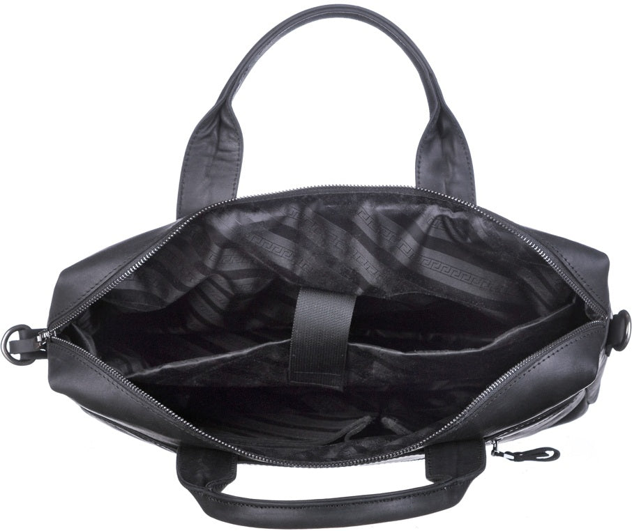 Laptop Bag SHVIGEL 11035 Black Genuine Leather with Stylish Design