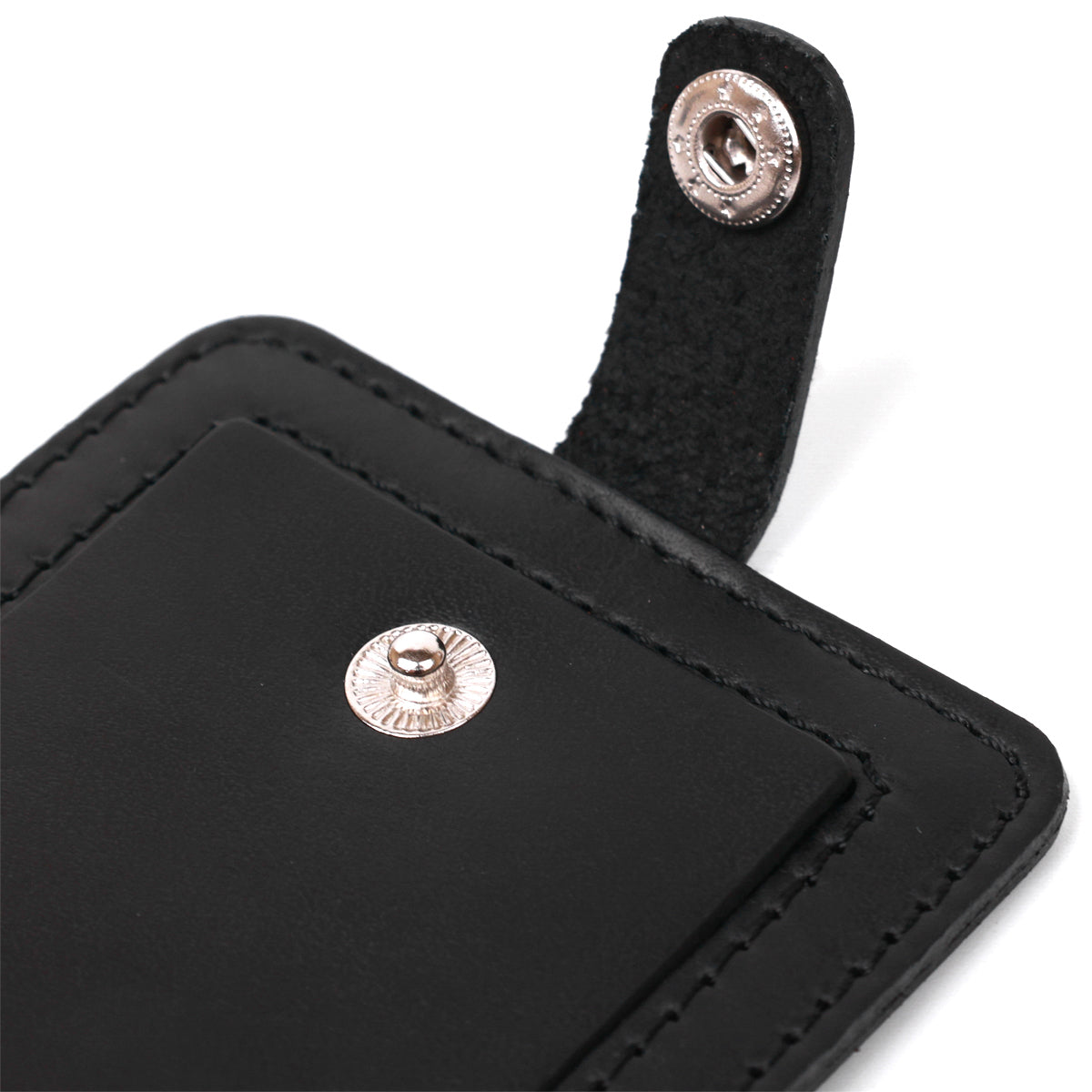 Leather Luggage Tag SHVIGEL 16554 Black Genuine Leather Made in Ukraine