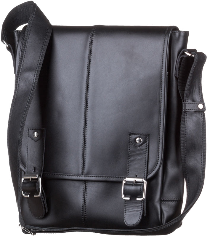 Men's Leather Bag SHVIGEL 11040 Black, Crafted from Natural Leather, Made in Ukraine