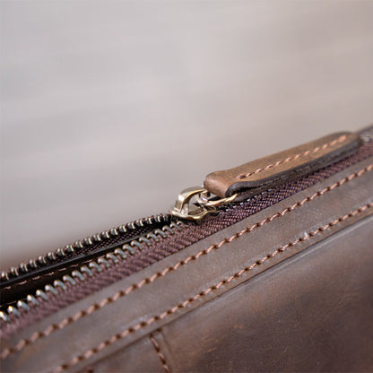 Men's Leather Bag SHVIGEL 11099 Brown Genuine Leather from Ukraine