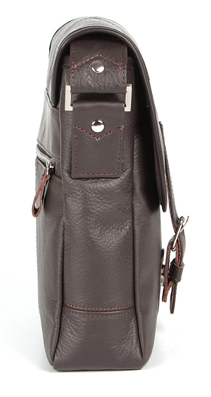 Leather Handbag SHVIGEL 00854 Brown - Genuine Leather, Made in Ukraine