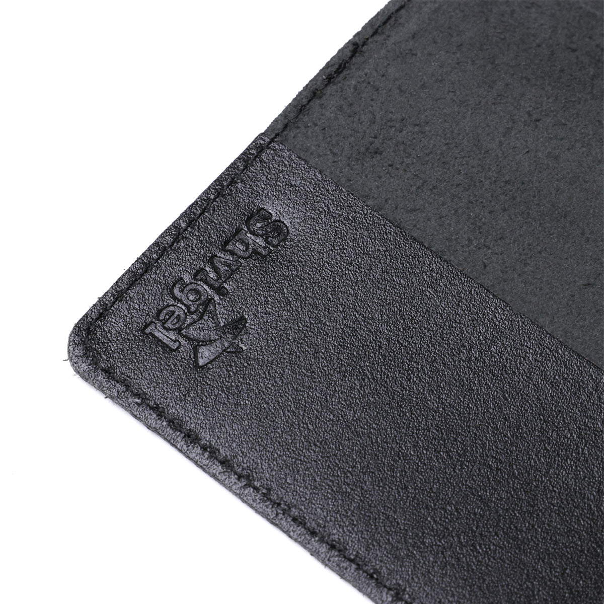 Leather Passport Cover SHVIGEL 13977 Black Made from Natural Leather for Passport Use