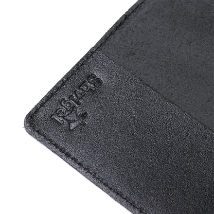 Leather Passport Cover SHVIGEL 13977 Black Made from Natural Leather for Passport Use