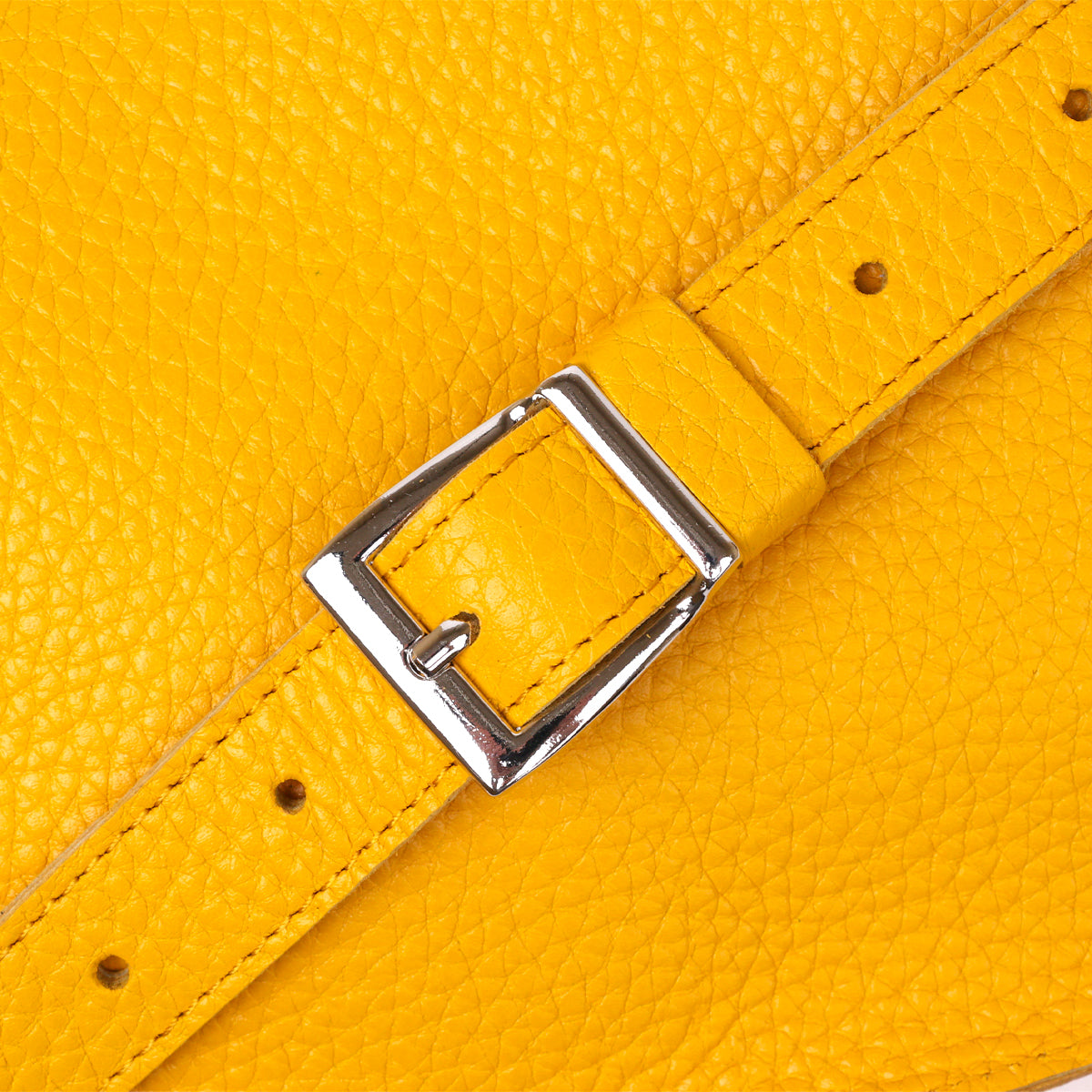 Bright Yellow Women's Leather Banana Bag SHVIGEL 16377 - Natural Leather, Ukraine