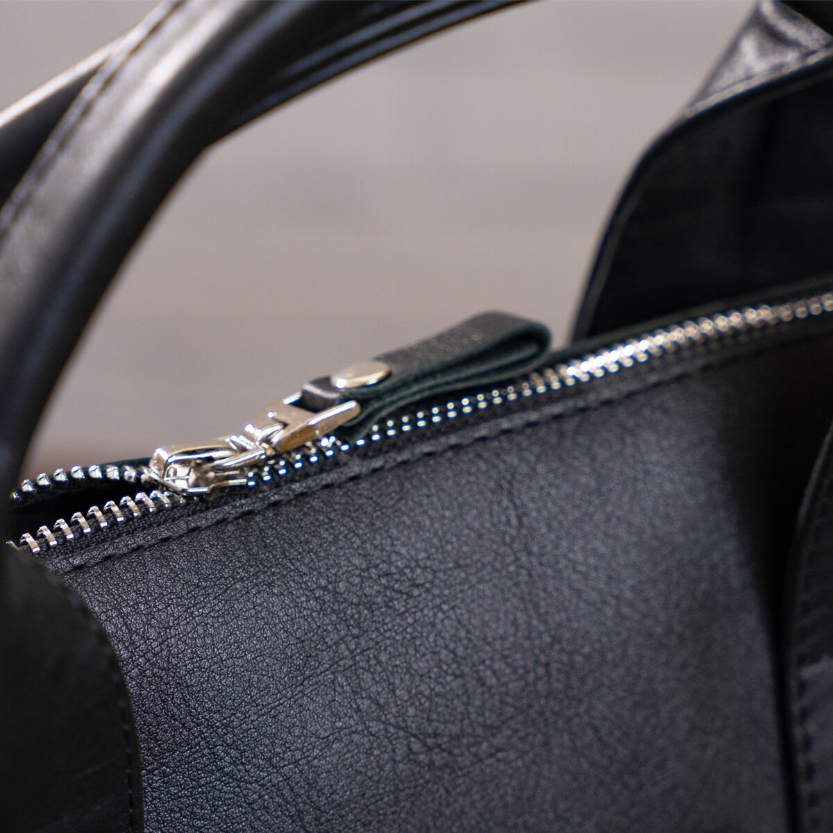Laptop Bag SHVIGEL 11041 Black Genuine Leather Handmade in Ukraine