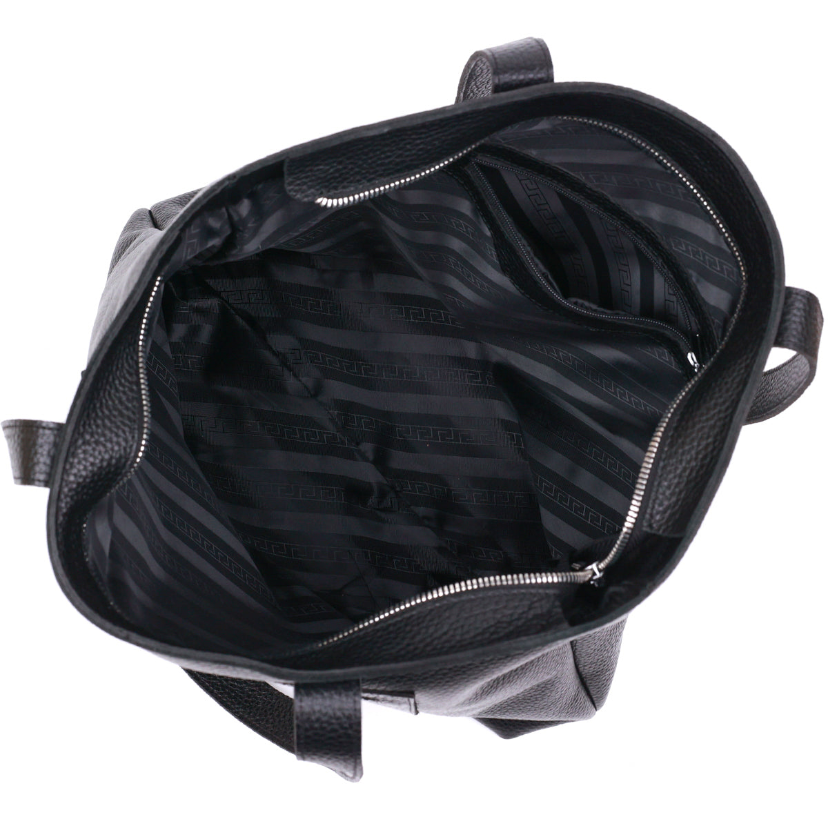 Leather Universal Women's Bag SHVIGEL 16354 Black - Natural Leather, Ukrainian Craftsmanship