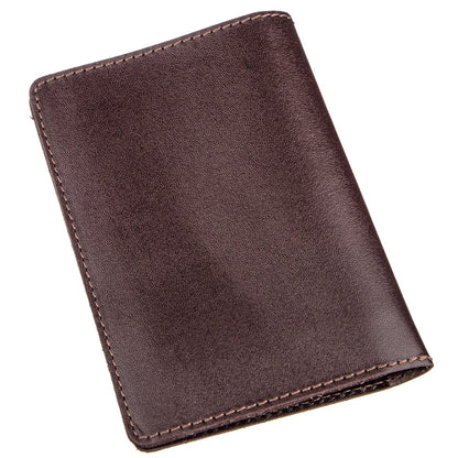 Large Driver Document Cover SHVIGEL 13986 Brown Natural Leather Wallet