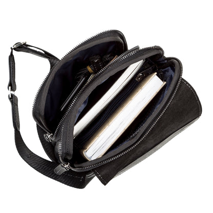 Men's Leather Bag SHVIGEL 11092 Black Genuine Leather from Ukraine, Stylish and Durable
