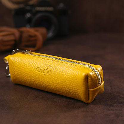 Bright Women's Key Holder SHVIGEL 16540 Yellow Natural Leather for Keys