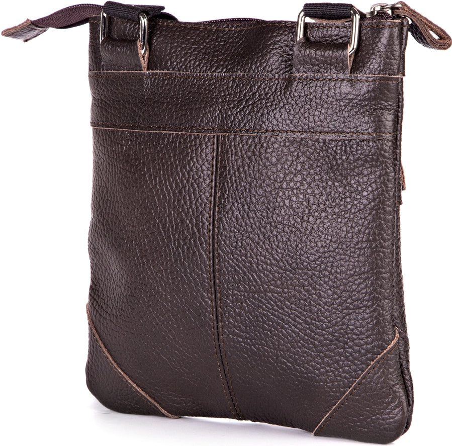 Leather Bag SHVIGEL 11014 Made in Ukraine Brown Natural Leather Classic Design