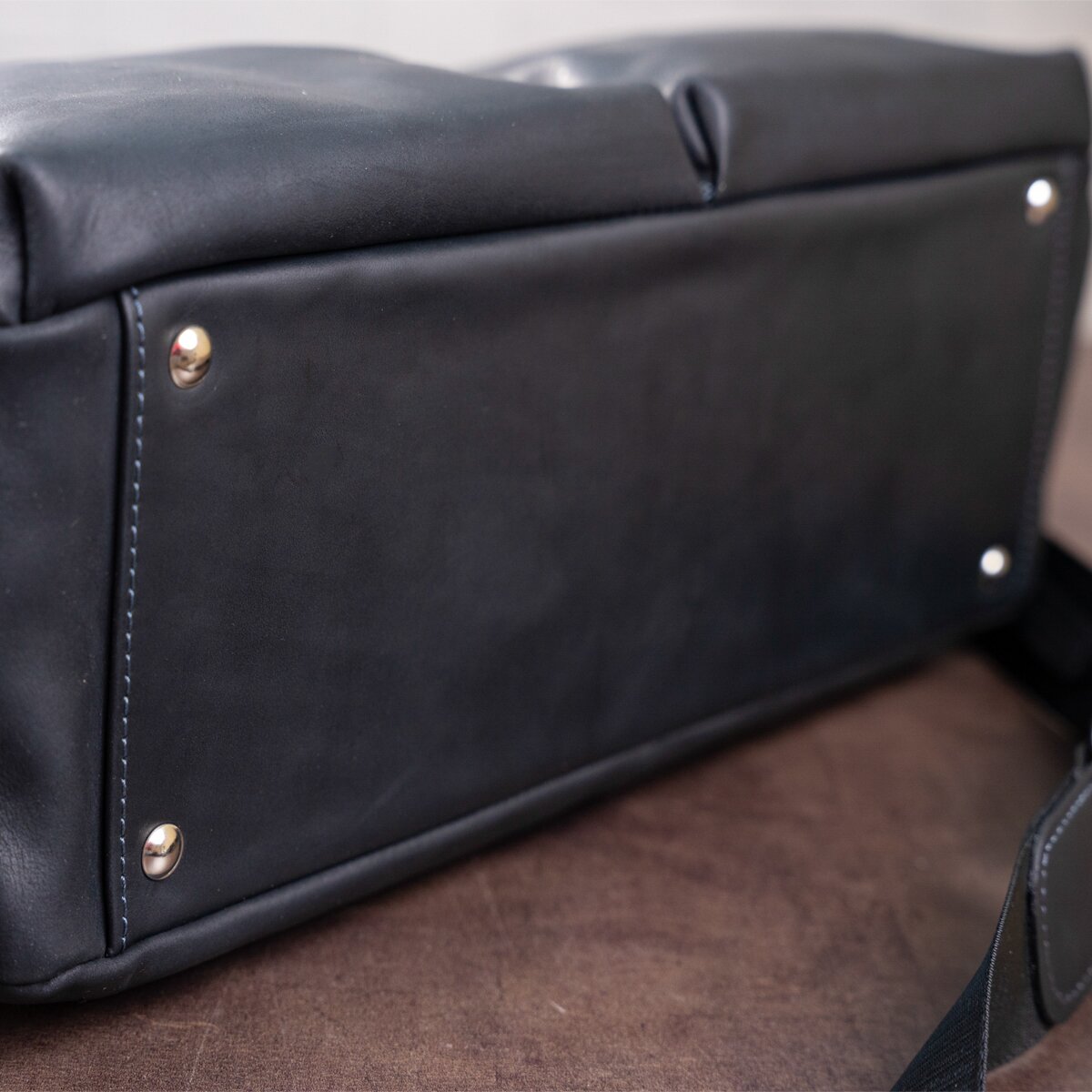 Men's Leather Bag SHVIGEL 11117 Black Crafted from Natural Leather in Ukraine